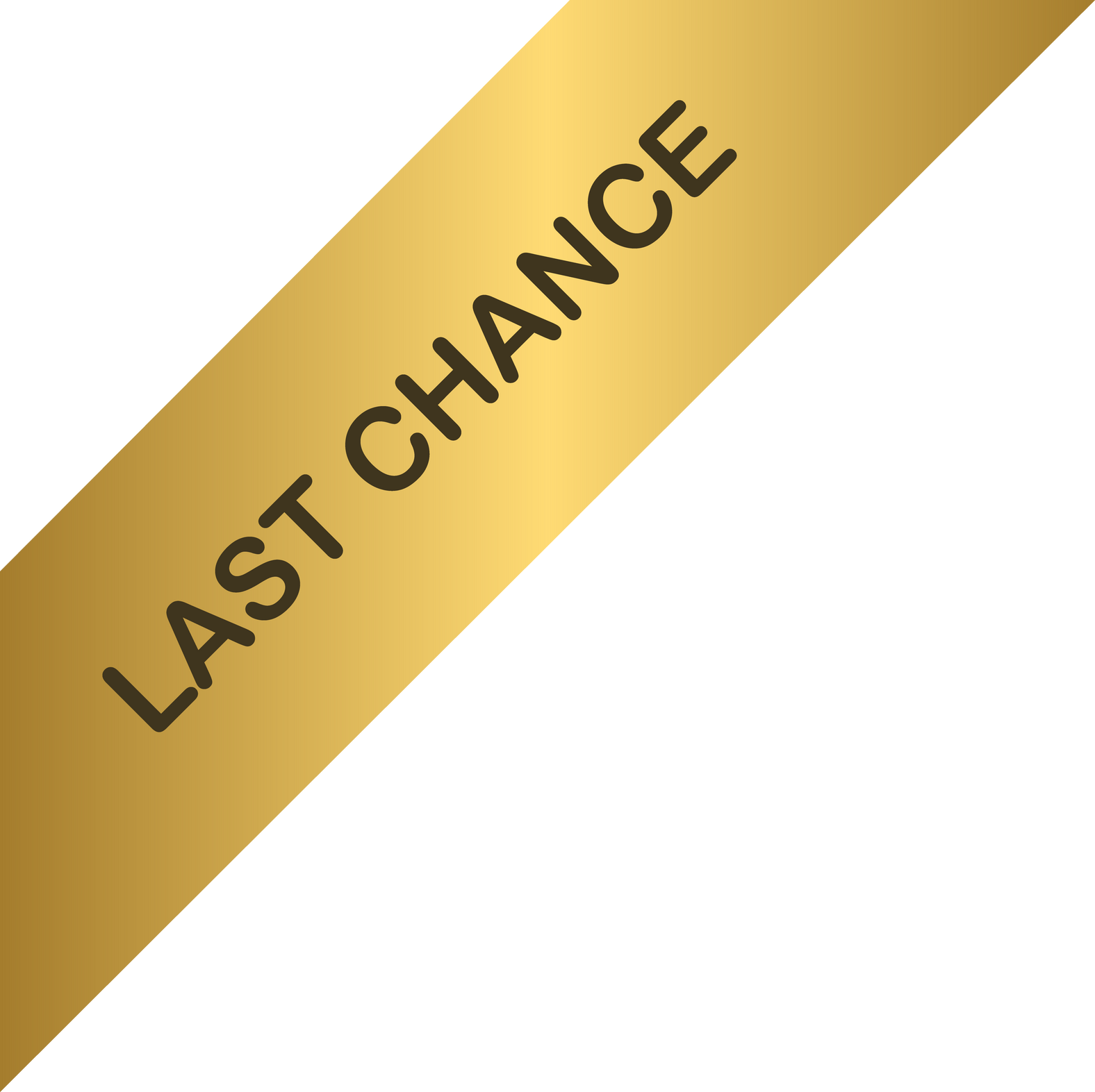 Last chance ribbon corner tag icon